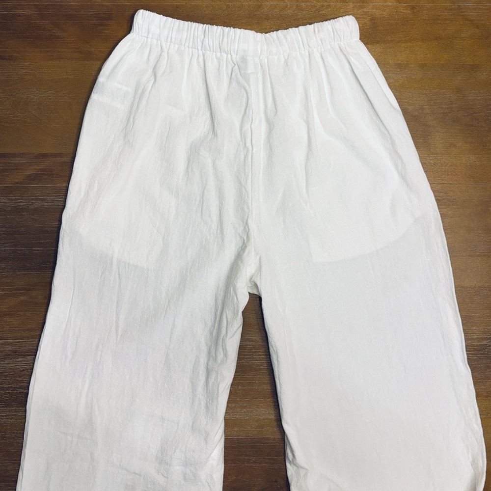 White Drawstring Pants - Picture 9 of 11